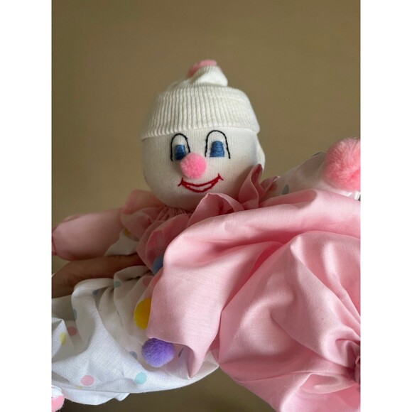 Handmade Pastel Sock Clown Doll - Picture 4 of 7